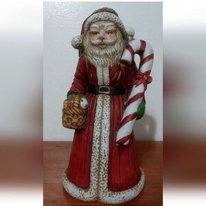 Vintage Flambro Musical Santa Claus  with Candy Cane